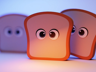 Oven Horror Stories 3d animation blender cute toast