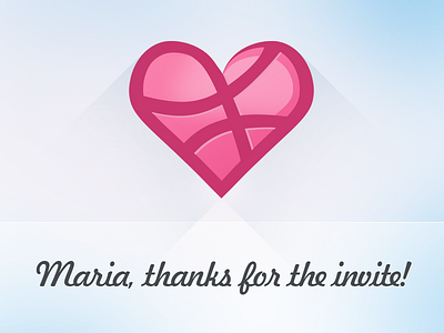 Hello there! debut dribbble first shot heart thanks