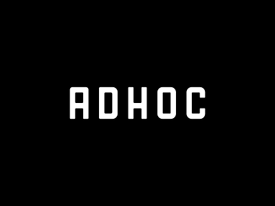 Adhoc – logo concept brand design brand identity branding branding and identity identity design logo logo design monoline logo wordmark
