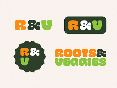 Roots & Veggies – secondary logos brand design brand identity branding branding and identity identity design logo logo design wordmark