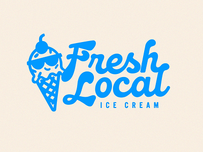 Rebrand – Fresh Local Ice Cream brand design brand identity branding branding and identity design identity design illustrator logo logo design rebrand