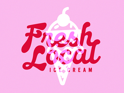 Rebrand – Fresh Local Ice Cream badge brand design brand identity branding branding and identity design identity design illustrator logo logo design visual identity