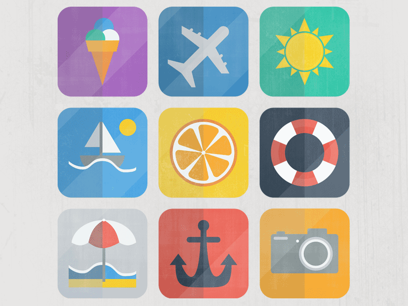 Summer Icons icons summer vector