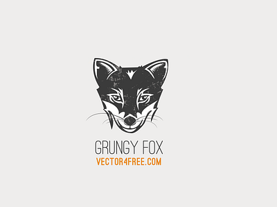 Grungy Fox animal fox vector