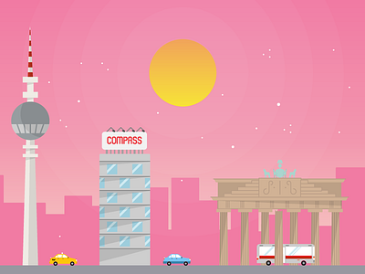 Berlin in daytime berlin daytime flat illustration project soon to be animation