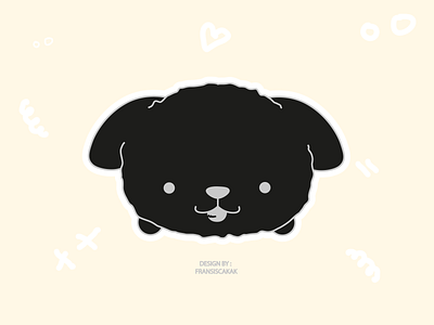 EXO Chanyeol - Inspired by Disney Tsum Tsum animal art black branding chanyeol design dog exo flat graphic design gray icon illustration kpop logo minimal park chanyeol poodle toben ui