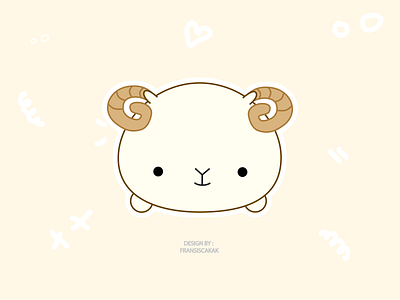 EXO Lay - Inspired by Tsum Tsum animal art branding cream design exo flat design graphic design icon illustration kpop lamb lay logo minimalist ui vector zhang yixing