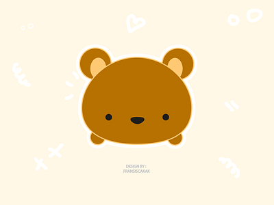 EXO Kai - Inspired by Disney Tsum Tsum animal art bear branding brown design exo flat design graphic design icon illustration kai kim jongin kpop logo minimalist nini bear ui vector