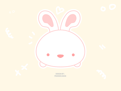 EXO Suho - Inspired by Disney Tsum Tsum animal art branding bunny cute design exo flat design graphic design icon illustration kim junmyeon kpop logo minimalist pink rabbit suho ui white