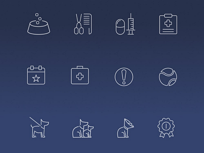 Icons set for Talk2Tail app app design dogs icon icon set icons icons pack mobile mobile app product ui ux vector