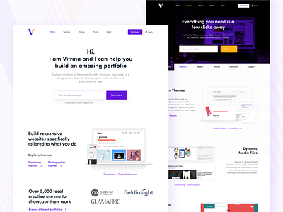 Vitrina - Portfolio Builder branding design figma identity design portfolio typography web design