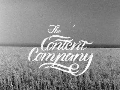 Content company lettering logo type