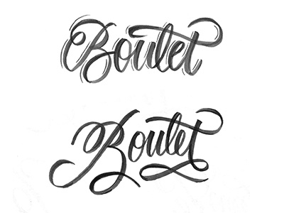 Boulet boulet calligraphy lettering type