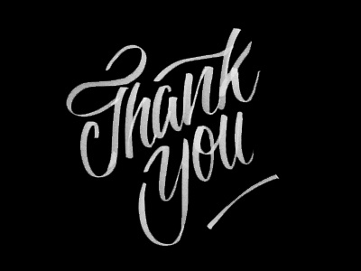 Thanks calligraphy lettering thank you