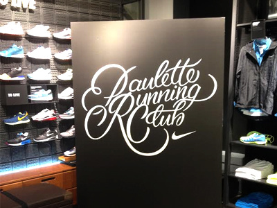 Running handlettering handtype lettering log nike pauletterunningclub type typography