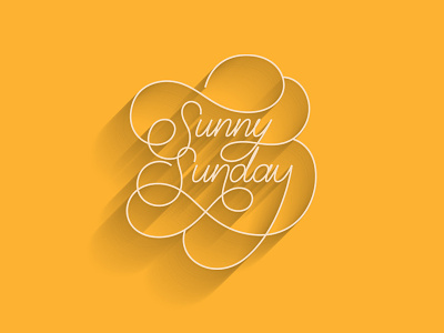 Sunday handlettering handtype lettering sunday sunny type typography