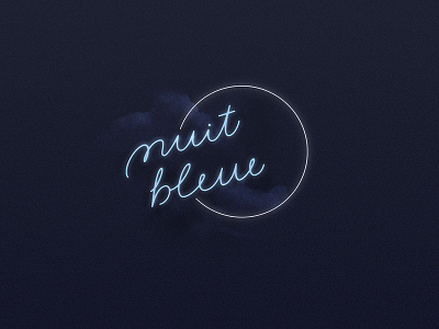 nuit bleue bleue blue lettering night nuit type