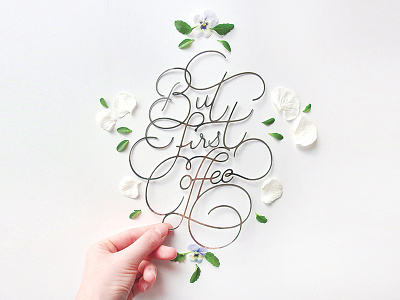 Paper cut lettering coffee lettering paper type
