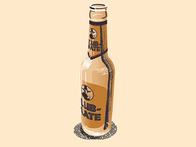 Club Mate saving deadlines bottle club clubmate drink illustration vector