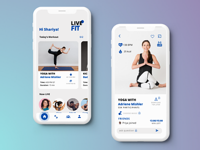 Live Fit- A Workout App Concept app design design inspo fitness app ui uiux ux workout app