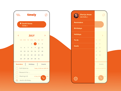 Calendar App Design