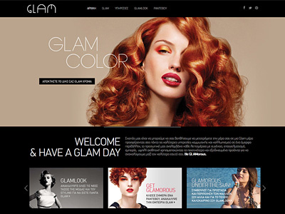 Glam Hair Salon color glam hair salon image slider web design website