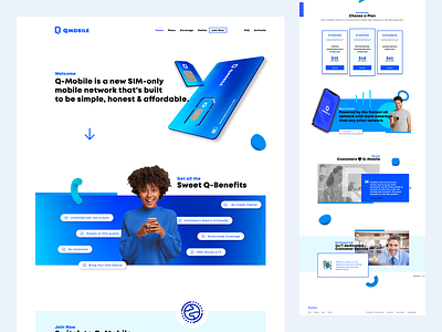 QMobile Website landing page