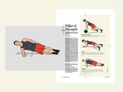 BeneskiDesign Illustrations SKI Fitness Illo fitness how to illustration vector