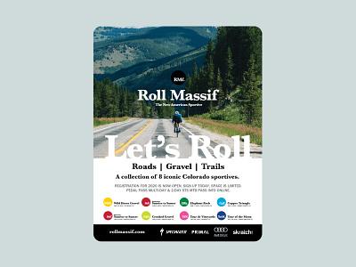 BeneskiDesign RollMassif VeloNews Ad Road branding design print design