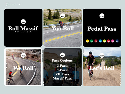BeneskiDesign RollMassif PedalPass Instagram branding design digital advertising