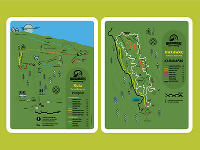 Mountain Bike Trail Maps branding design illustration map illustration print design vector