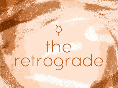 Retrograde astrology design typography