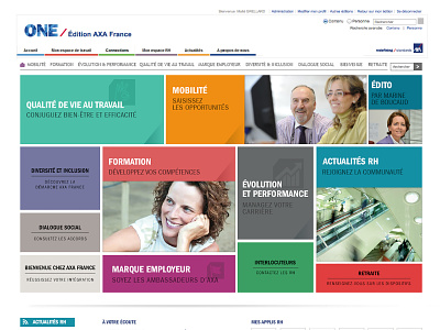 AXA France - Intranet RH axa design flat hr insurance intranet ui uidesign ux uxdesign webdesign website