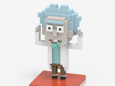 "Tiny Rick" in Voxel Art 3d art character characterdesign cubic cubicle cute dankmemes illustration isometric magicavoxel memes morty rickandmorty rickandmortyfanart rickandmortyforever rickandmortymemes rickandmortyseason voxel voxelart