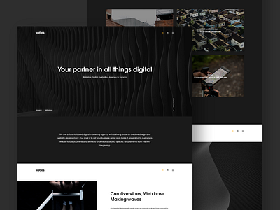 Wabes black black white clean design design agency design studio portfolio ui user interface design ux web design agency webdesign website