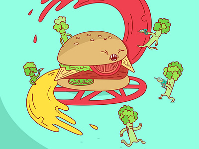 Hamburger vs Brocoli