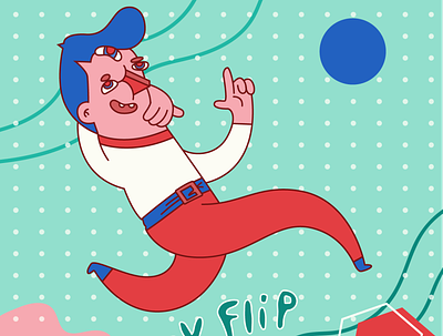 Kickflip childrens illustration creative digitalart illustration vector