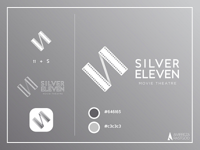 SILVER ELEVEN movie theatre - more details adobe brand branding cinema design font illustrator logo logo design logodesign logofolio movie movies portfolio theater theatre vector