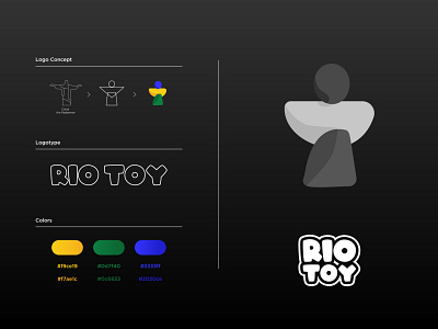 More about "Rio Toy" adobe brand brand identity branding brazil christ christ the redeemer illustrator logo logo design logodesign logofolio portfolio rio rio de janeiro toy toy shop toy store visual identity