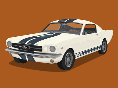 1965 Mustang Fastback 1965 65 auto automotive car fastback ford illustration muscle musclecar mustang racing shelby truck