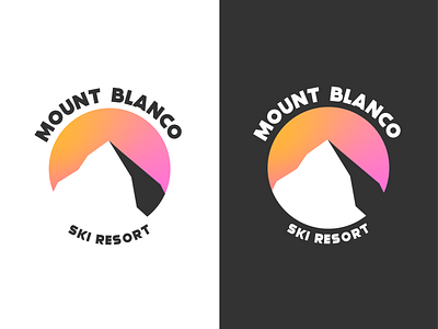 Day 8/50 Ski Mountain Logo branding dailylogochallenge day 8 design logo logodesign mount blanco mountain ski skiing snowboard snowboarding