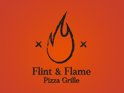 Day 10/50 Flame Logo branding dailylogochallenge day 10 design flame flint flint flame grill grille logo logodesign pizza