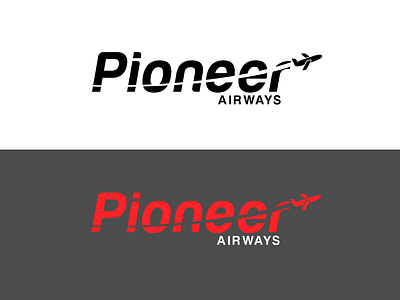 Day 12/50 Airline Logo airline logo airplane airport airways brand branding dailylogochallenge day 12 design logo logodesign pioneer plane