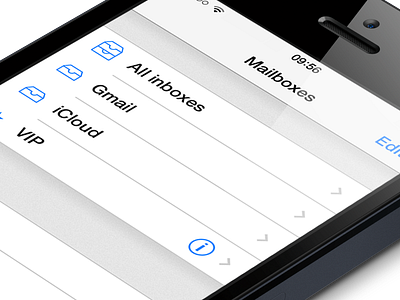 iOS 7 Mail.app redesign interface ios ios7 iphone mail ui