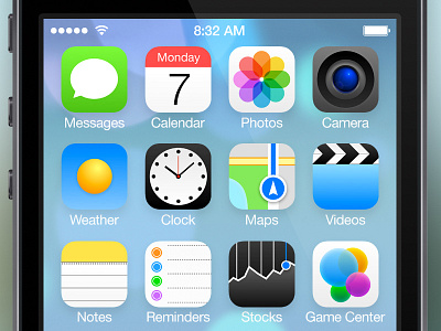 iOS 7 icon redesign icon interface ios7 iphone redesign