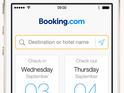 Booking.com iPhone app app booking.com interface redesign