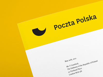 Poczta Polska branding government graphic design letter poland stationary visual identity