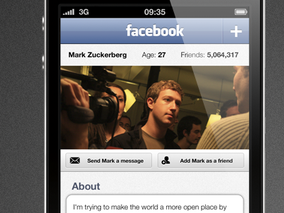 iOS Facebook app redesign