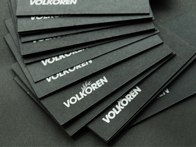 Volkoren business cards black business cards graphic identity logo typography visual white