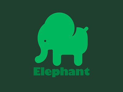 Elephant elephant gill sans green icon icon design illustration logo logo design typography